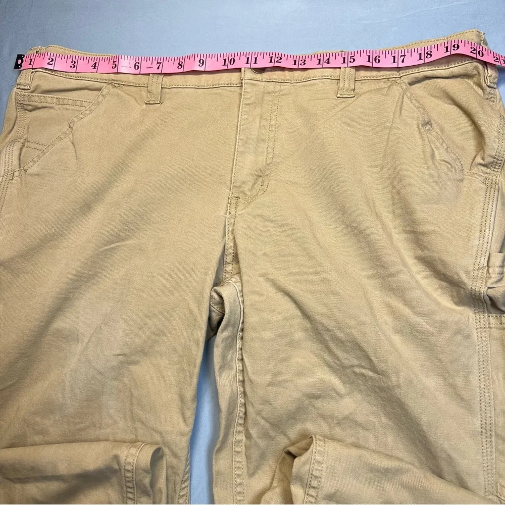 Carhartt womens Pants Original Fit Canvas Tan Flannel Lined size16W. ordrA4 - Picture 7 of 10